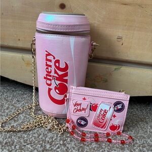 Coca Cola Cherry Pink Crossbody Bag Set
